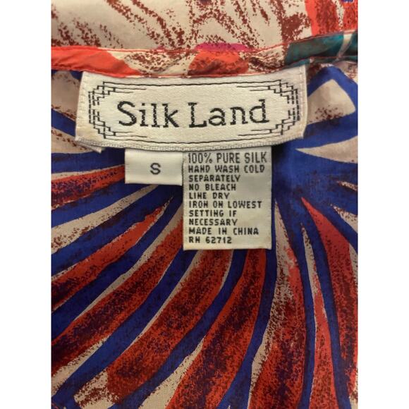 Silk Land Hot Pink Floral Sleeveless Blouse Top. Size Small. EUC. - Picture 2 of 4